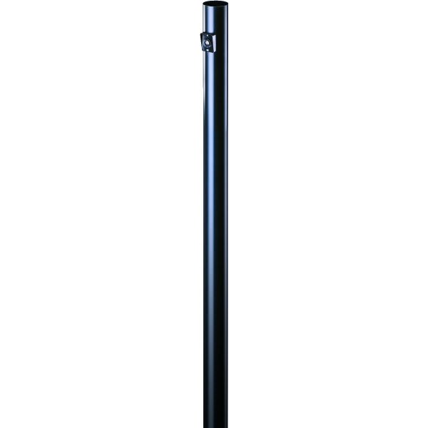 7' Direct Burial Aluminum Lamp Post, 84h X 3" Dia, Photocell Included, Black