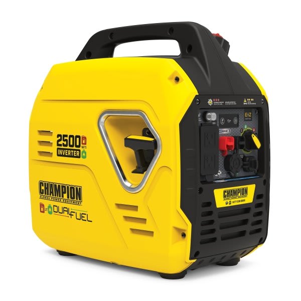 champion 2500 watt portable dual fuel inverter generator review
