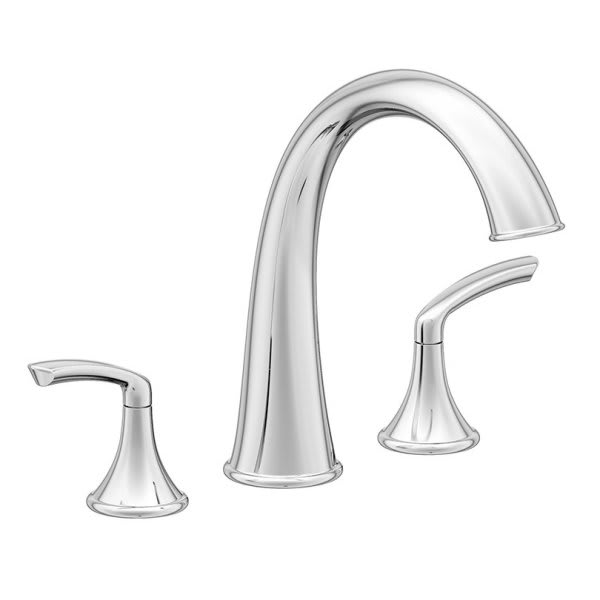 Symmons® Elm™ Roman Tub Faucet, 6.812" Spout, 18.25" Center, Polished Chrome, 2 Handles