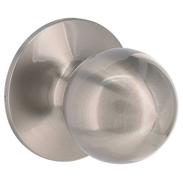 Shield Security Ball Keyless Passage Door Knob In Satin Nickel