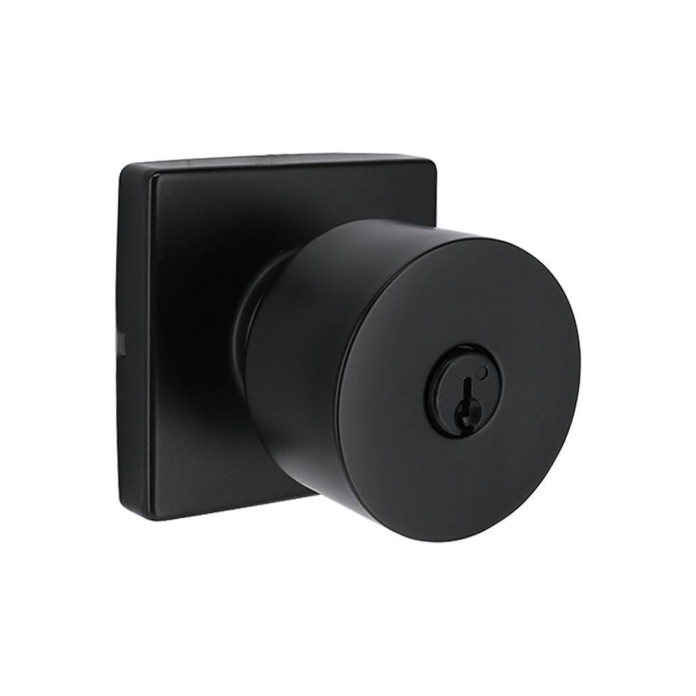 Shield Security Modern Single Cylinder Deadbolt Lock And Entry Door Knob (Matte Black) HD Supply
