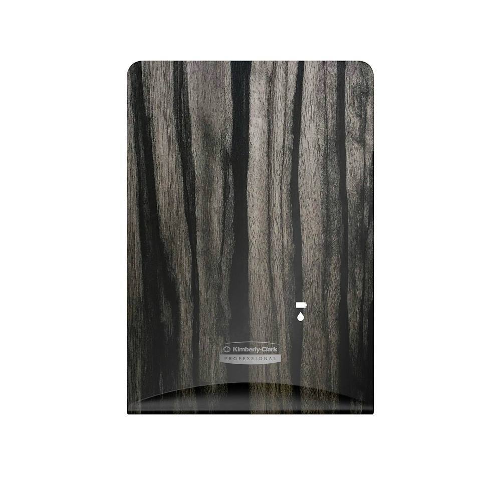 Kimberly-Clark Icon Soap And Sanitizer Dispenser, Faceplate, Ebony Woodgrain