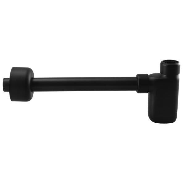 Westbrass 1-1/4 " X 1-1/4 " Brass Flat Euro Trap With Flange Matte Black