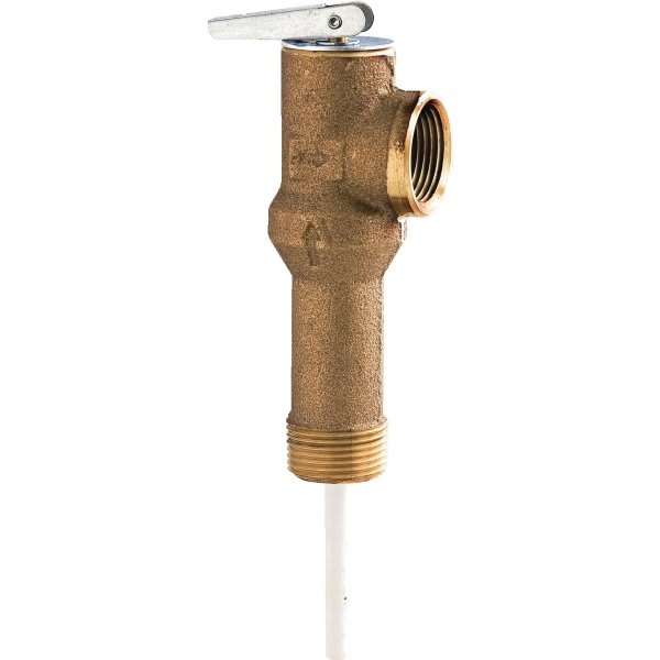Watts 3/4" Lead Free Self Closing Temperature & Pressure Relief Valve, Ext Shan