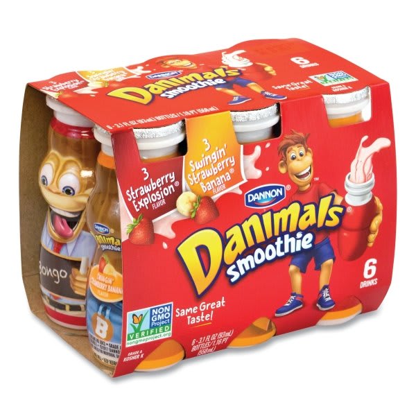 Dannon Danimals 3.1 Oz. Assorted Smoothies (6-Case)