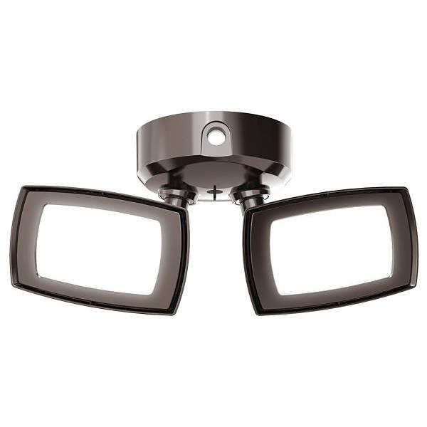 Eran 30w Int Led Bronze Outdoor Twin Head Flood Light 3000 Lumens 4000k