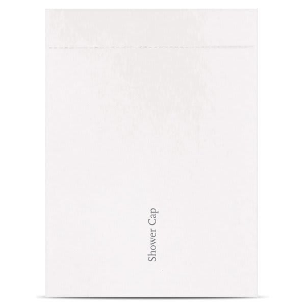 Hunter Amenities Shower Cap 21" Degradable, Barley Paper Pouch, Case Of 1000