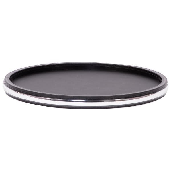 Hapco Lux Collection 14" Tray, Black Morocco,  Chrome Trim, Pack Of 12