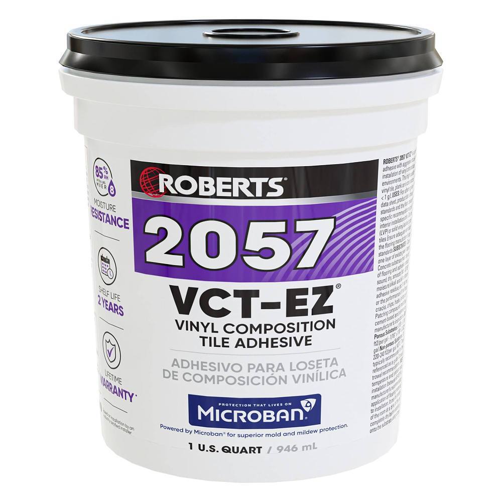 ROBERTS Vinyl Composition Tile Adhesive, 1 Quart (946 Ml)