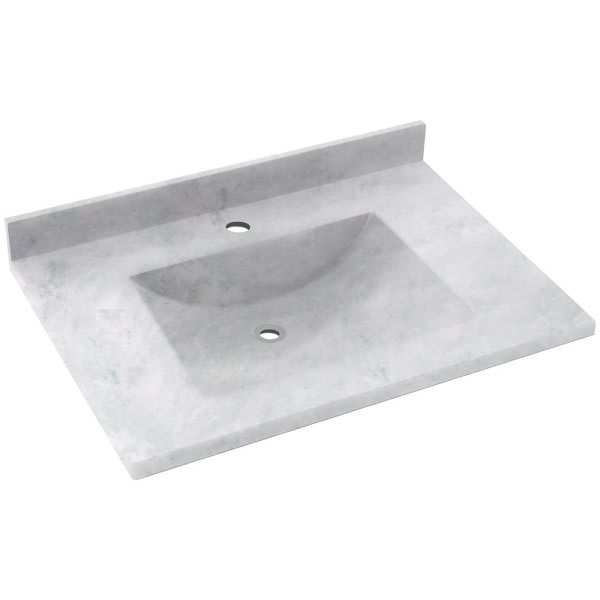 Swan® Ice Contour Solid Surface Single Bowl Vanity Top 22" X 25"