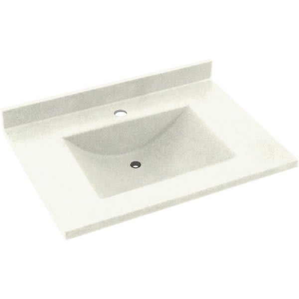 Swan® Bisque Contour Solid Surface Single Bowl Vanity Top 22" X 31"