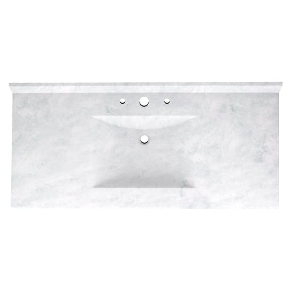 Swan® Ice Contour Solid Surface Single Bowl Vanity Top 22" X 49"