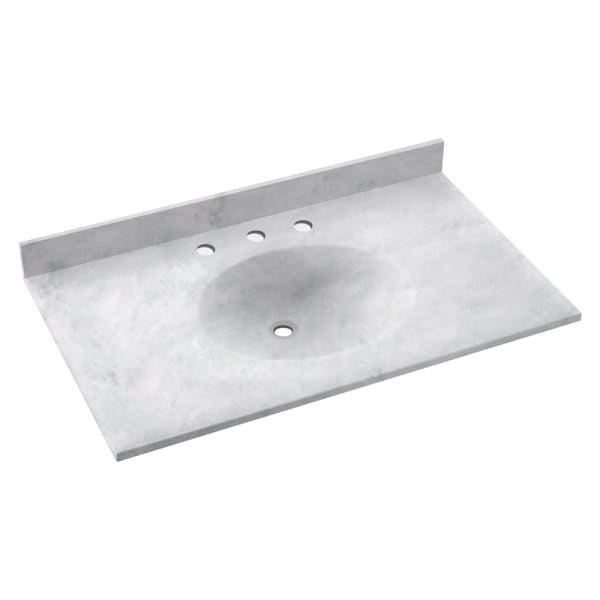 Swan® Ice Ellipse Solid Surface Single Bowl Vanity Top 22" X 31"