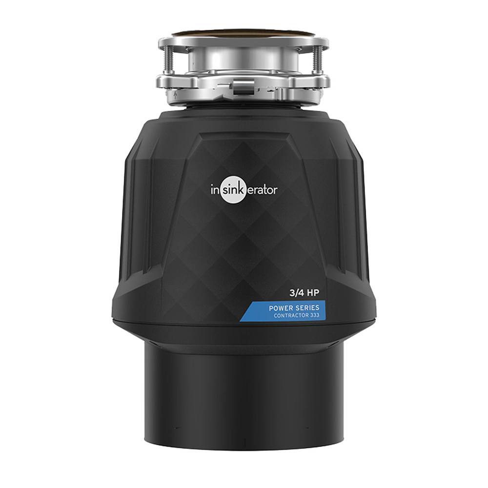 InSinkErator Contractor 333 Series 3/4 HP Garbage Disposal, 2-Stage Multigrind Technology, Ez Connect