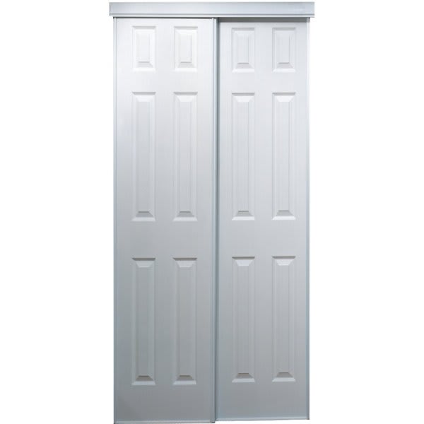 Truporte 106 Series 60 In. X 80 In. Composite White Interior Sliding Door