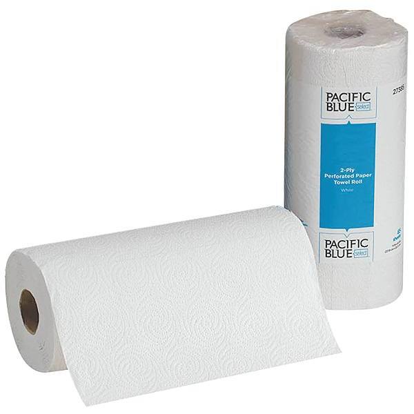 Pacific Blue Select 2-Ply White Perforated Roll Towel 85 Sheets Case Of 30