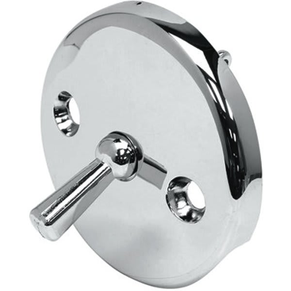 Bathtub Overflow Plate Trip Lever Chrome Finish Spring Clip Mechanism HD Supply