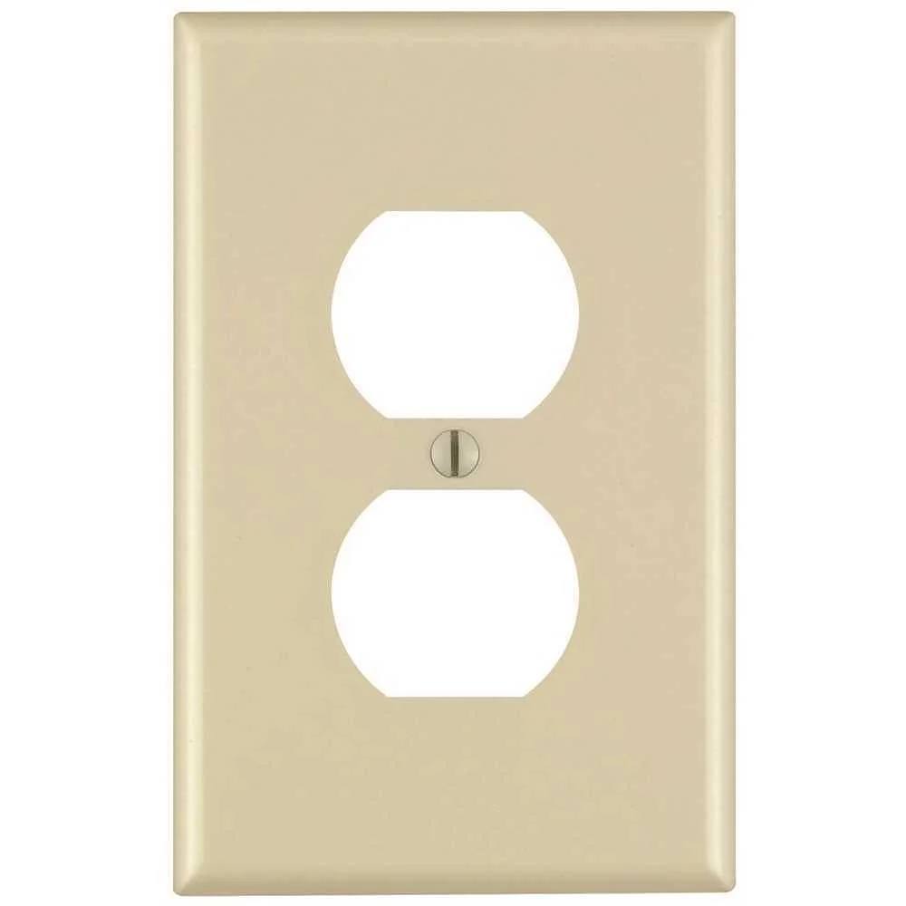 Leviton 1Gang White Duplex Outlet Wall Plate Package Of 10 HD Supply