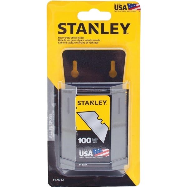 Stanley General Purpose Heavy-Duty Utility Blades, Package Of 100