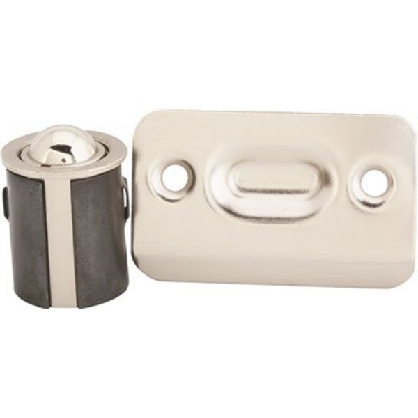 Anvil Mark Cabinet Drive-In Bullet Ball Catch, Satin Nickel, 5-Pack