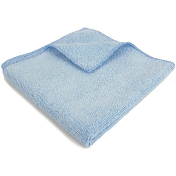 Renown 16 In X 16 In Premium Microfiber Cleaning Cloth, Blue Package Of