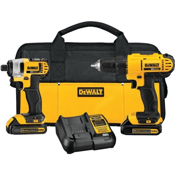 Dewalt 20-Volt Max Cordless Drill/Impact Combo Kit