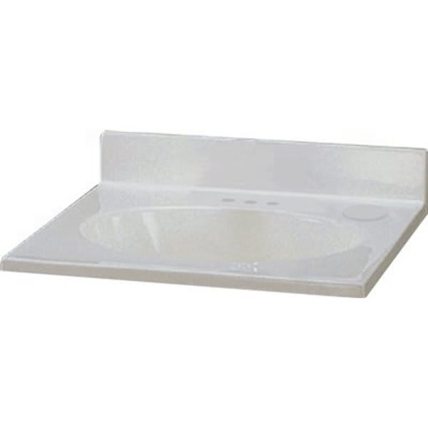 Seasons 37 In. X 22 In. Custom Vanity Top Sink In White Swirl