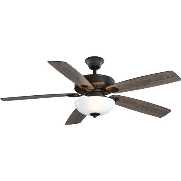 Hampton Bay 52 In. Leeway Indoor/Covered Outdoor ENERGY STAR Ceiling Fan In Bronze