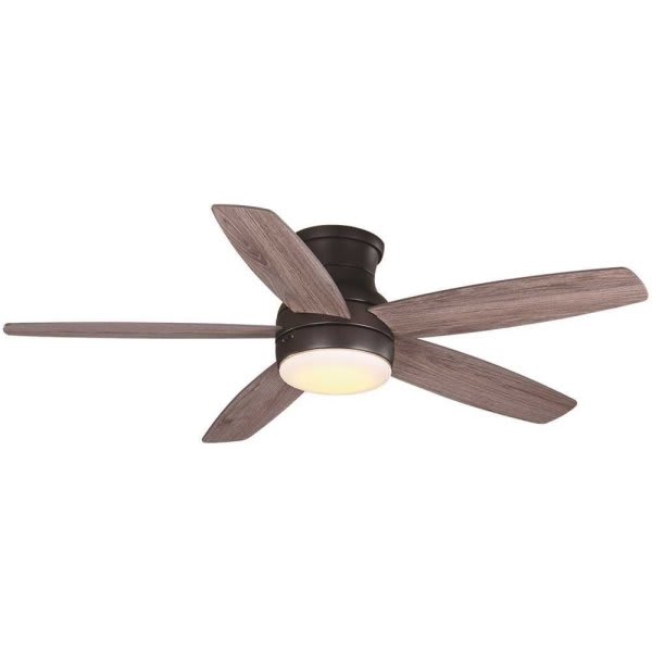 Home Decorators Collection Ashby Park 52 In. Integrated Color Changing Led Bronze Ceiling Fan With Light Kit And Remote Control