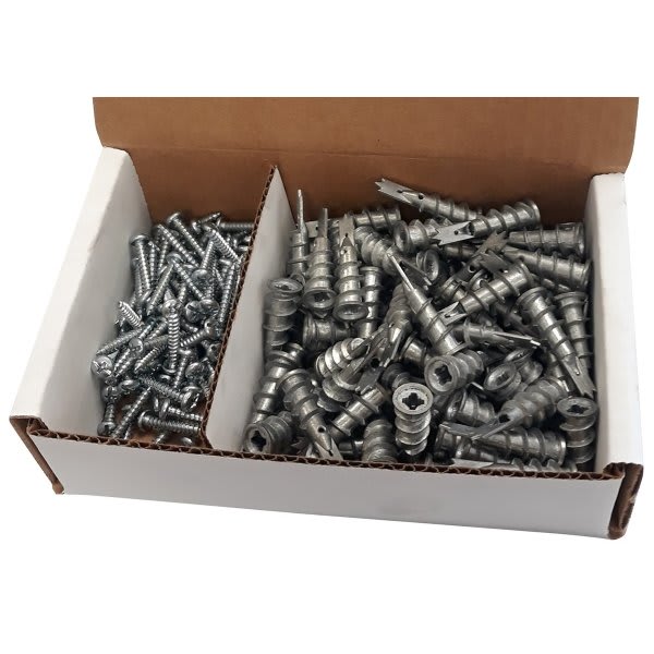 #8 Ez Zinc Wall Anchors W/ Screws Package Of 100