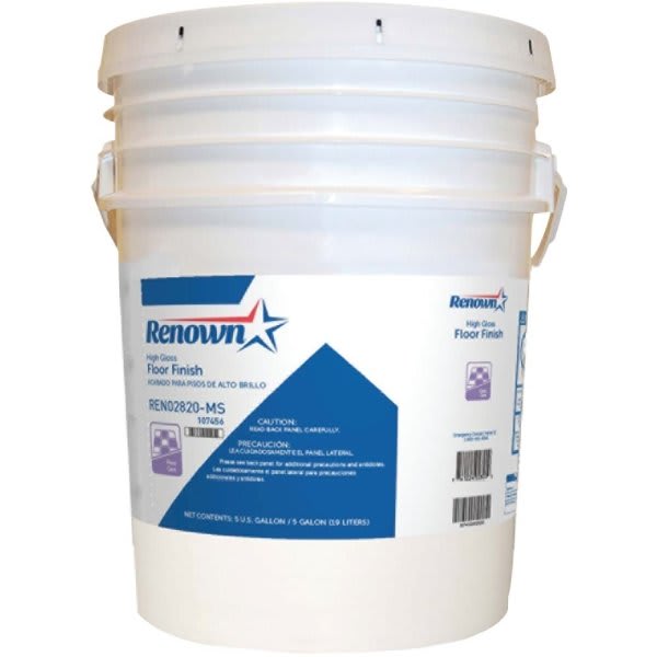 Renown High-Gloss Floor Finish, 5 Gal., 1 Pail