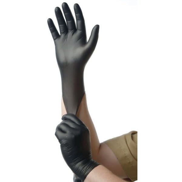 Sas Safety Raven 7 Mil Nitrile PowderFree Disposable Gloves, XxLarge