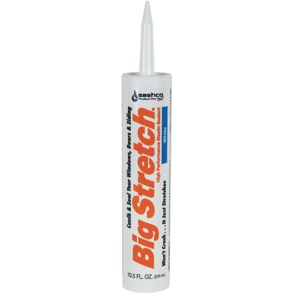 Sashco Big Stretch 10.5 Oz. White High Performance Interior Exterior Caulk