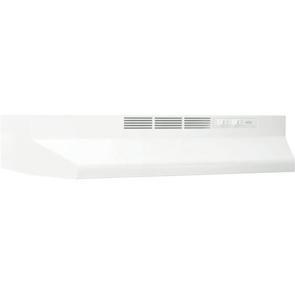 Broan 36 Inch Range Hood 7 Inch Round Vent, White w/EZ1 Installation