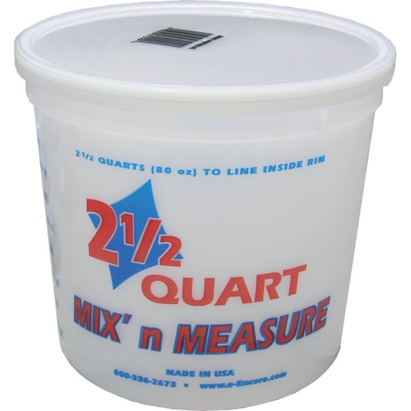 Leaktite 2,5QT Mischbehälter – Lösungsmittelbeständig & Kalibriert Für Farben & Baustoffe