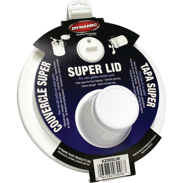 Dynamic Kz00sl96 Super Lid 2 Piece Lid W/ Spout For Gallon Cans, Package Of 6