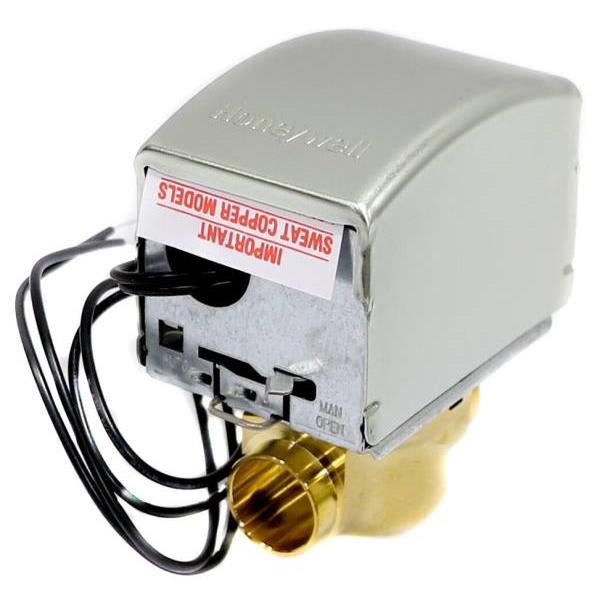 Honeywell Valve Zone 2 Way 24vac 3/4" Sweat Spring Return 18" Leads