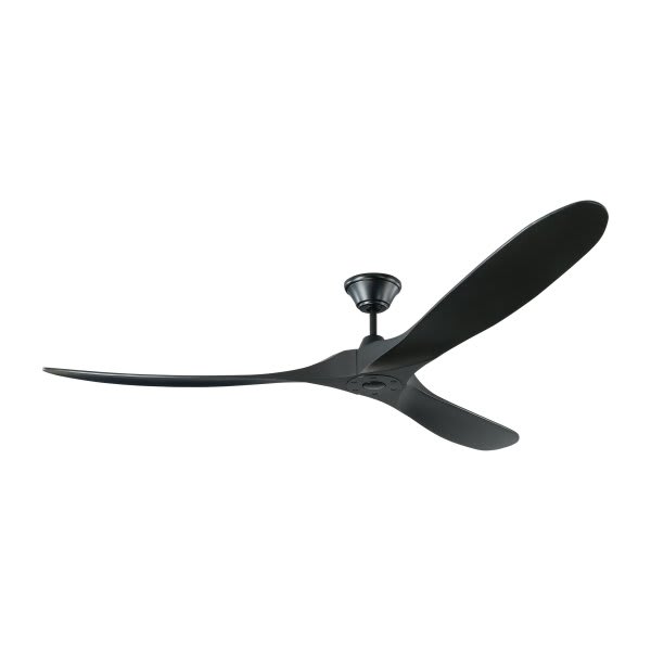 Generation Lighting Maverick Max 70" Outdoor Black Ceiling Fan Black Blades Remote