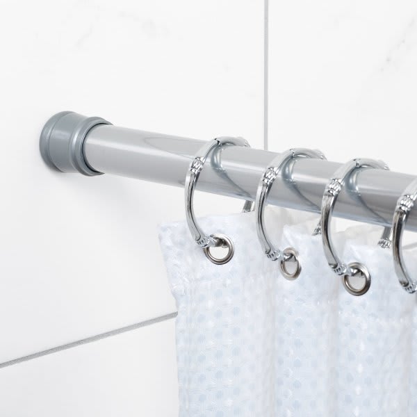 Zenna Home 86" Chrome Adjustable Tension Shower And Utility Rod