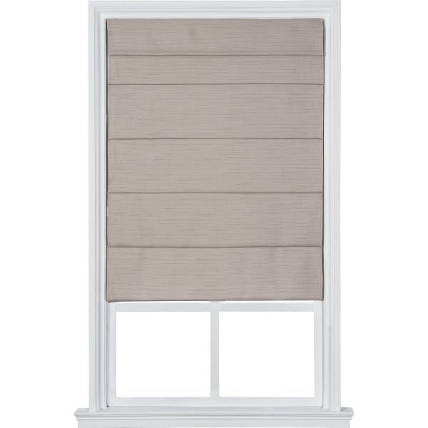 Cordless Textured Fabric Roman Shades 23 In. W X 64 In. L, Navy HD