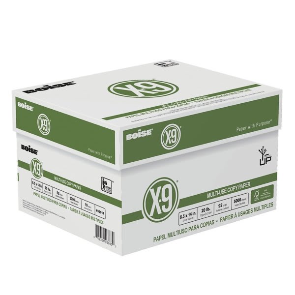 BOISE® X9® Bright White Letter Size MultiUse Copy Paper Case Of 10