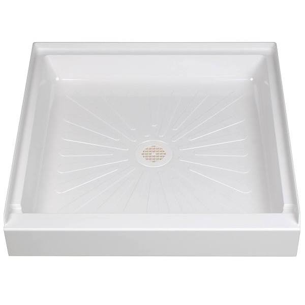 Mustee Durabase 48 In X 34 In Threshold Alcove Shower Pan W/center