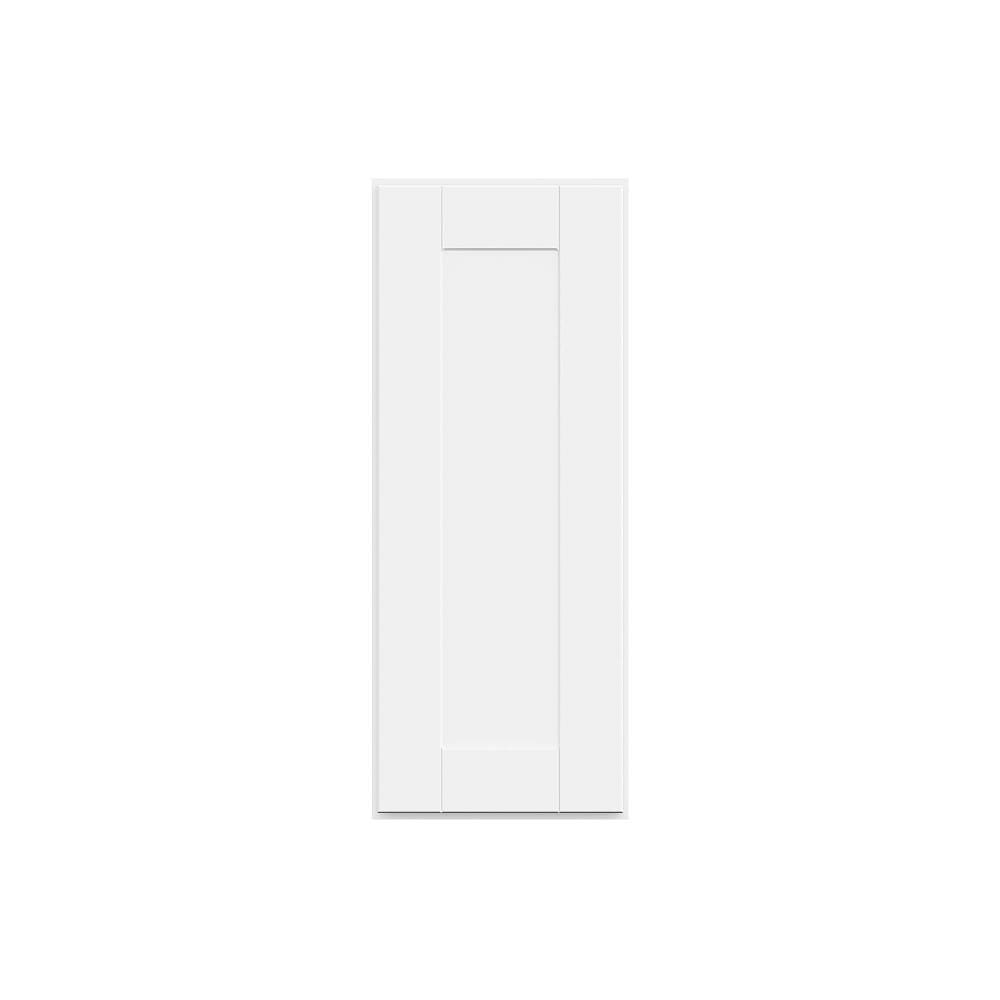 Hampton Bay 12in. W X 30in. H X 12in. D Shaker Assembled Wall Cabinet, Satin White