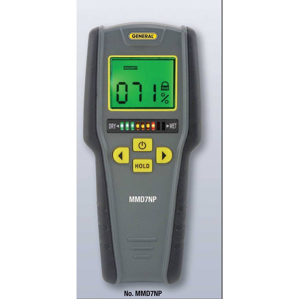 General Tools Moisture Meter, Pinless, Digital Lcd With Tricolor Bar Graph