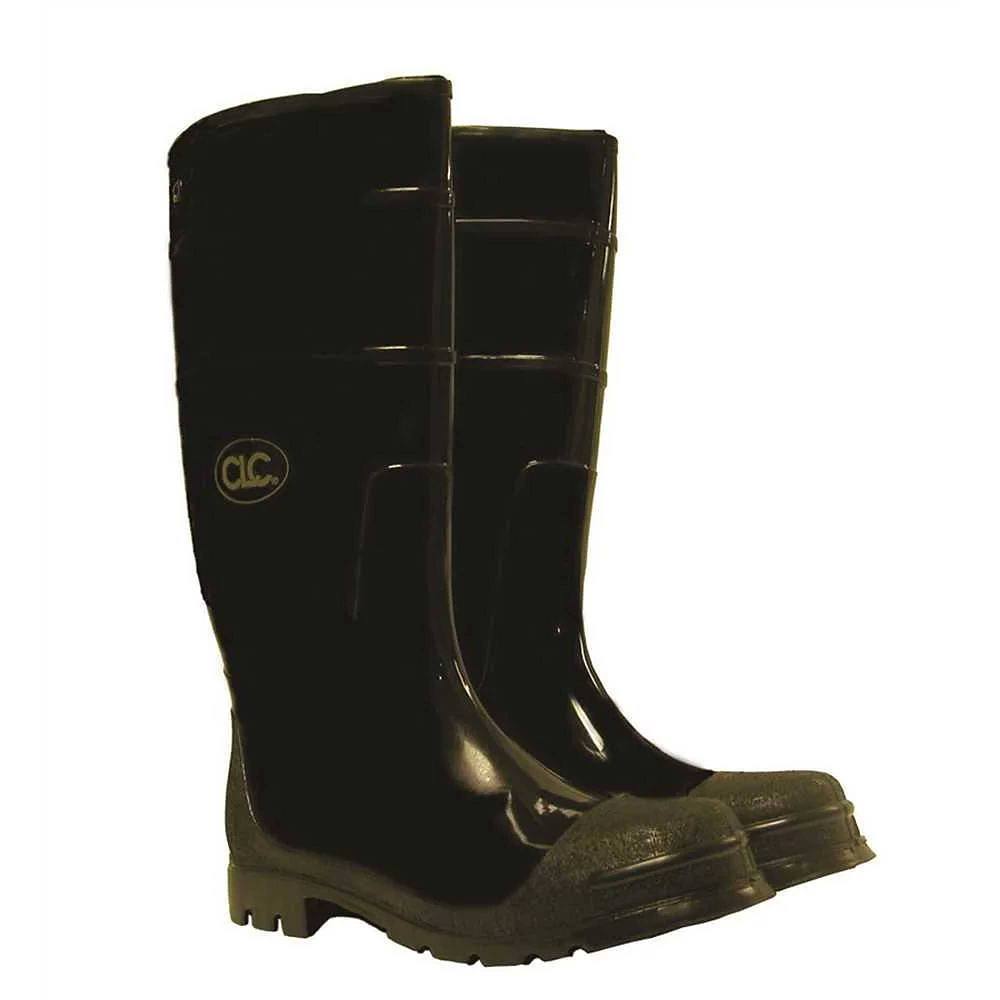 CLC Men'S Size 9, Black Plain Toe PVC Rain Boot (1 Pair)