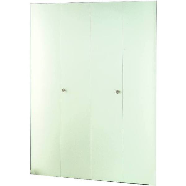 Dunbarton The Flush Metal Bi-Fold Door, Ivory, 4 Panel, 60x80 In