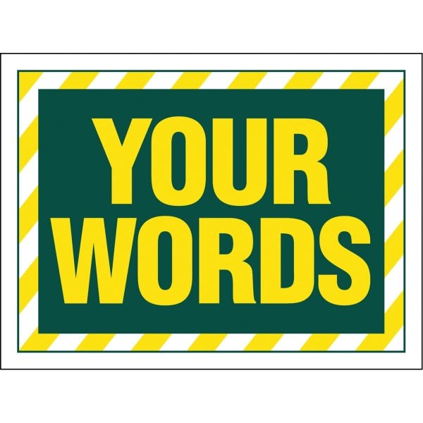 Coroplast Semi-Custom Reflective Amenity Sign, Yellow/White Border, 24 X 18