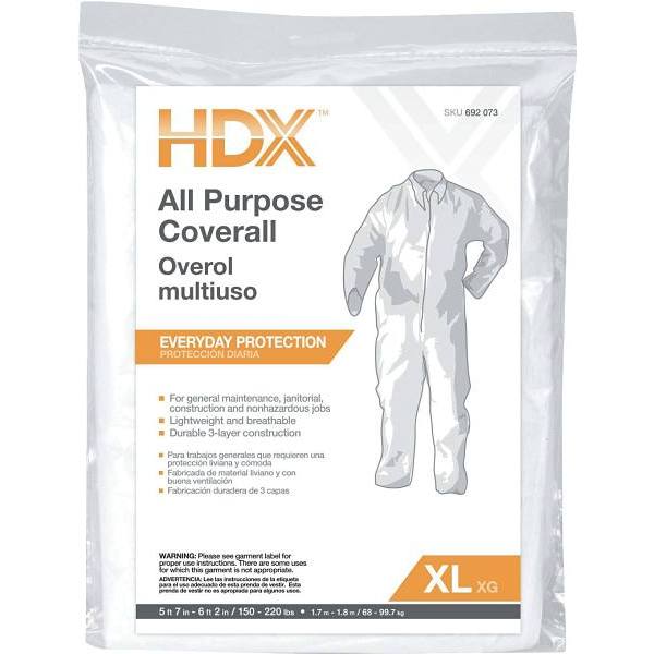 Hdx Xxl Heavy Duty Painters Coverall With Hood HD Supply