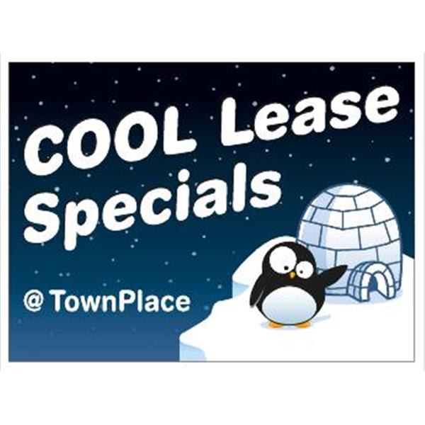 Coroplast Semi-Custom 2-Sided Reflective Sign, Cool Lease, 24 X 18