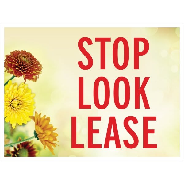 Coroplast Semi-Custom Yard Sign, Fall Mums, 24 X 18